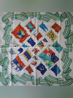 J. McLaughlin Silk Twill  Pavois Scarf, 35" x 35"